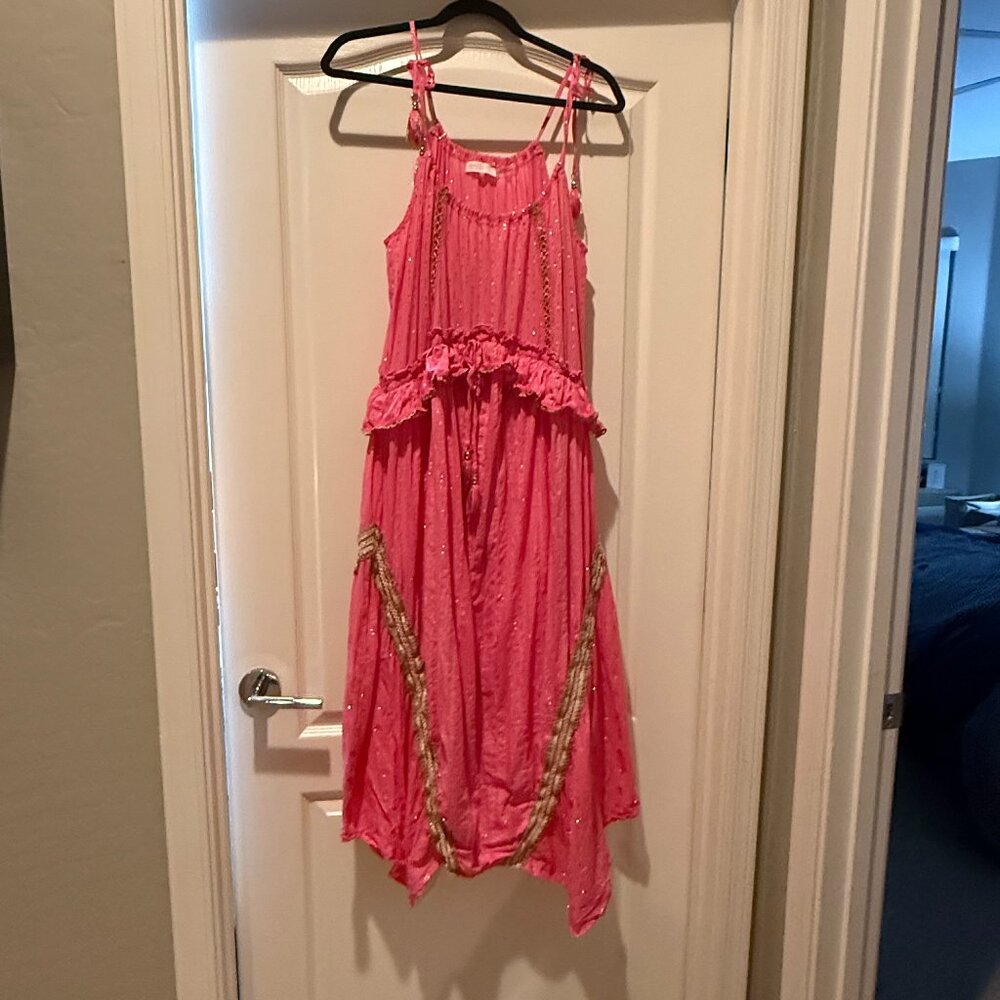 Ramy Brook | Alma Tassel Cover-Up Maxi Dress | Perfect Pink | Size: S